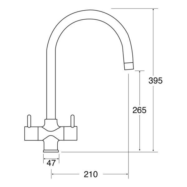 CDA TC55CH kitchen faucet Chrome