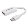Manhattan Mini DisplayPort 1.1 to HDMI Adapter Cable, 1080p@60Hz, 17cm, Male to Female, White, Lifetime Warranty, Polybag