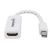 Manhattan Mini DisplayPort 1.1 to HDMI Adapter Cable, 1080p@60Hz, 17cm, Male to Female, White, Lifetime Warranty, Polybag
