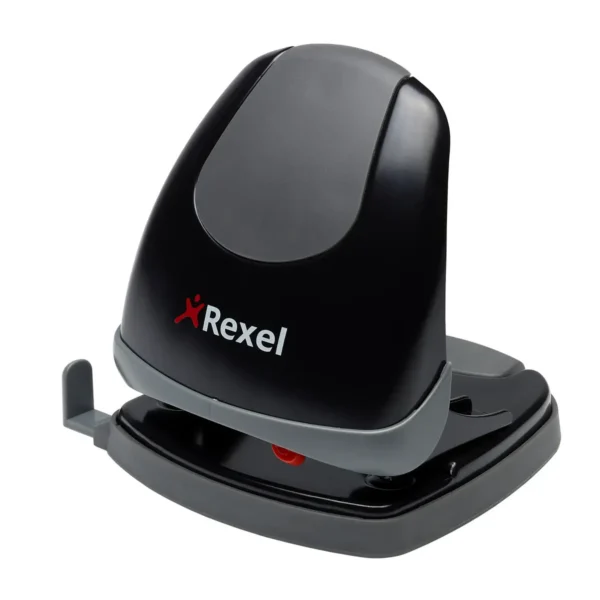 Rexel Easy Touch Low Force 2 Hole Punch Black/Grey