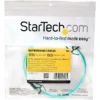 StarTech.com 1m (3ft) LC/UPC to LC/UPC OM3 Multimode Fiber Optic Cable, Full Duplex 50/125µm Zipcord Fiber Cable, 100G, Low Insertion Loss, LSZH Fiber Jumper Cord