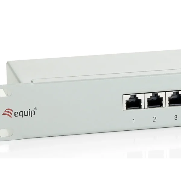 Equip 24-Port Cat.6 Shielded Patch Panel, Light Grey