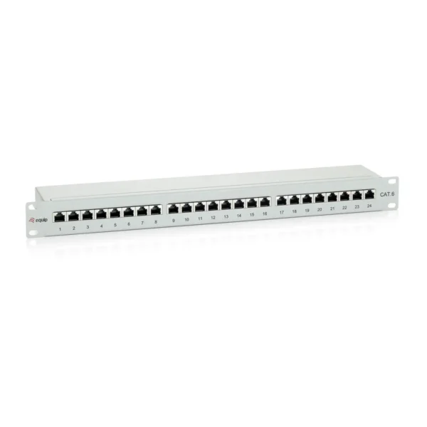 Equip 24-Port Cat.6 Shielded Patch Panel, Light Grey