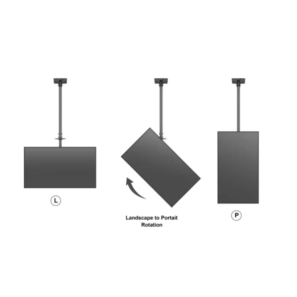 Multibrackets M Public Ceilingmount Large Back to Back Black 3000