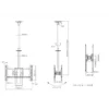 Multibrackets M Public Ceilingmount Large Back to Back Black 3000