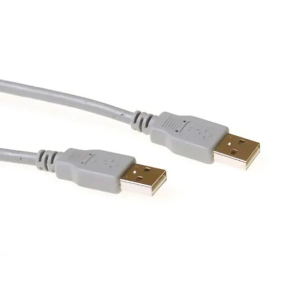 ACT USB 2.0 A male – USB A male ivory 2,00 m