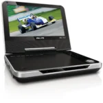 Philips PB9001/37 portable DVD/Blu-Ray player Convertible 22.9 cm (9″) 800 x 480 pixels Black, Silver