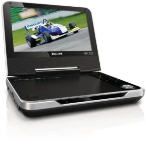 Philips PB9001/37 portable DVD/Blu-Ray player Convertible 22.9 cm (9″) 800 x 480 pixels Black, Silver