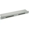 InLine Patch Panel Cat.6 16 Port 19″ 1HE light grey RAL7035
