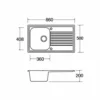 CDA AS1WH kitchen sink Top-mounted sink Rectangular Granite