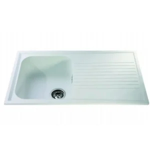 CDA AS1WH kitchen sink Top-mounted sink Rectangular Granite