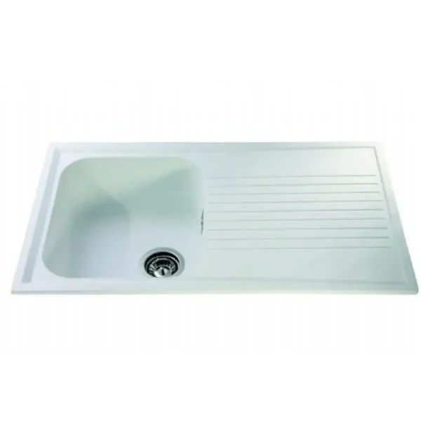 CDA AS1WH kitchen sink Top-mounted sink Rectangular Granite