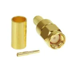 InLine 40813A wire connector R-SMA Gold