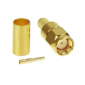 InLine 40813A wire connector R-SMA Gold