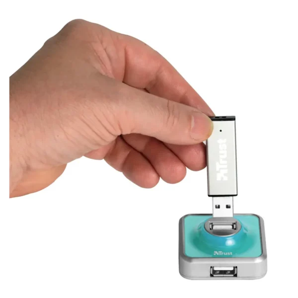 Trust 4 Port USB 2.0 Micro Hub – Blue