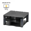 Fellowes Computer Monitor Stand with 3 Height Adjustments – Premium Monitor Riser Plus with Cable Management – Ergonomic Adjustable Monitor Stand for Computers – Max Weight 36KG/Max Size 21″ – Graphite