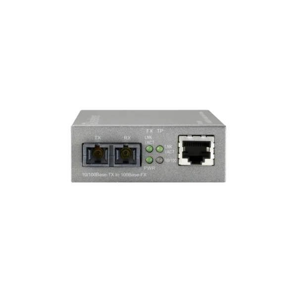 LevelOne RJ45 to SC Managed Fast Ethernet Media Converter, Single-Mode Fiber, 20km