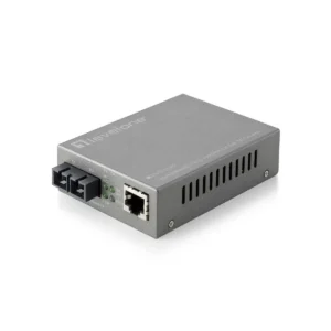 LevelOne RJ45 to SC Managed Fast Ethernet Media Converter, Single-Mode Fiber, 20km