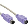 InLine PS/2 Cable male / female grey with purple plug 2m