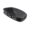 Trust 18687 interface hub 480 Mbit/s Black