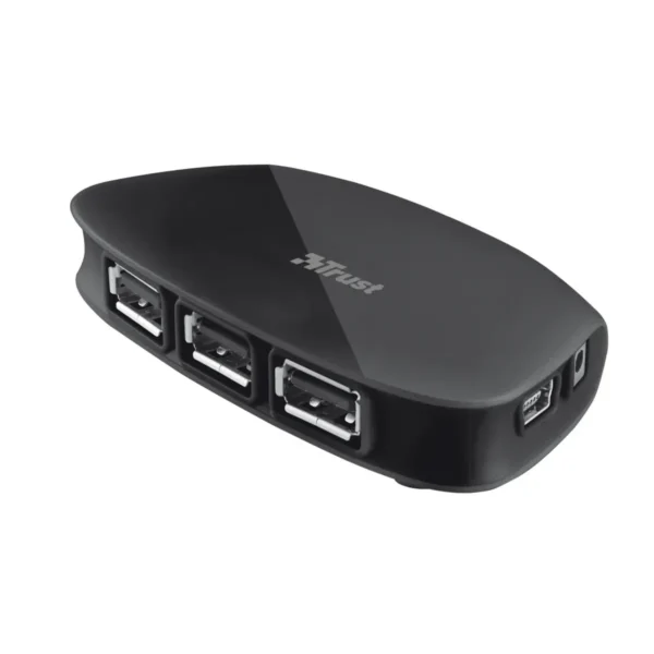 Trust 18687 interface hub 480 Mbit/s Black