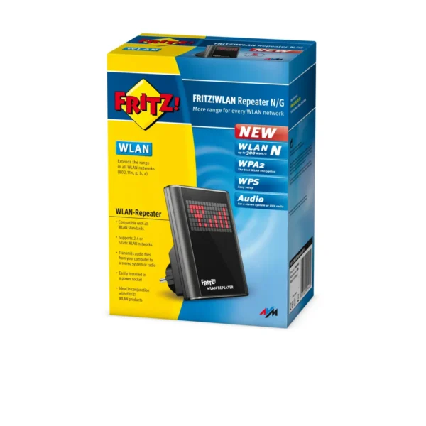 FRITZ! WLAN Repeater N/G Network repeater 300 Mbit/s Black