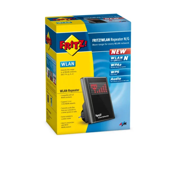 FRITZ! WLAN Repeater N/G Network repeater 300 Mbit/s Black