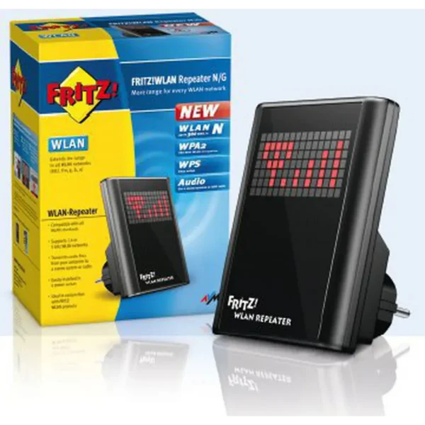FRITZ! WLAN Repeater N/G Network repeater 300 Mbit/s Black