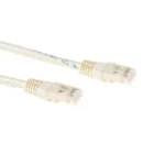 ACT Ivory 0.25 meter U/UTP CAT6 patch cable with RJ45 connectors