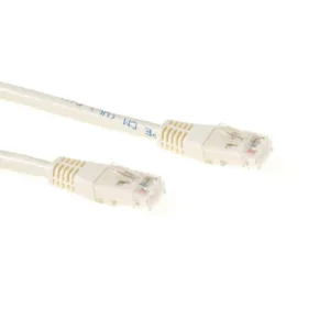 ACT Ivory 0.25 meter U/UTP CAT6 patch cable with RJ45 connectors
