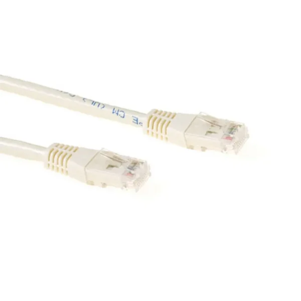 ACT Ivory 0.25 meter U/UTP CAT6 patch cable with RJ45 connectors