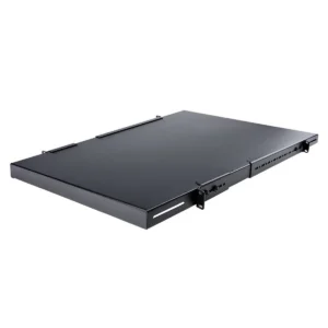 StarTech.com 1U 4-Post Adjustable Server Rack Mount Shelf – 330lbs(150 kg) – 19.5 to 38in Adjustable Mounting Depth Universal Tray for 19″ AV, Data & Network Equipment Rack – 27.5in Deep