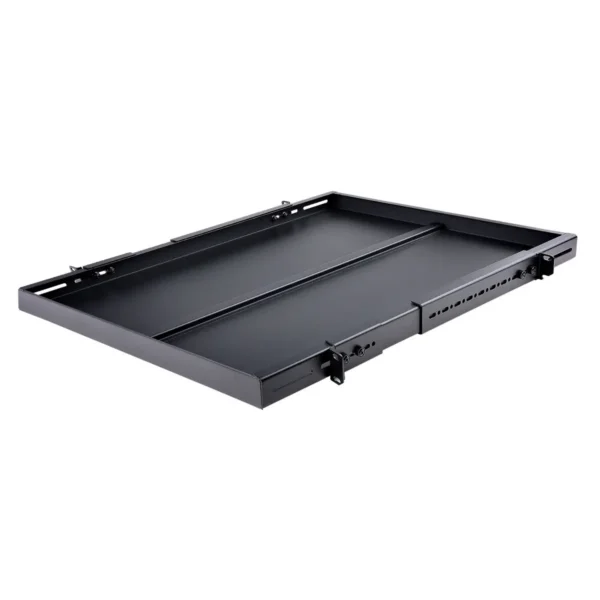 StarTech.com 1U 4-Post Adjustable Server Rack Mount Shelf – 330lbs(150 kg) – 19.5 to 38in Adjustable Mounting Depth Universal Tray for 19″ AV, Data & Network Equipment Rack – 27.5in Deep