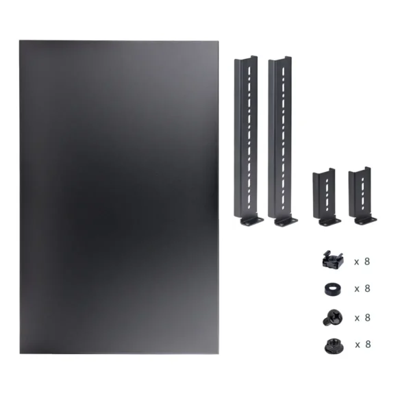 StarTech.com 1U 4-Post Adjustable Server Rack Mount Shelf – 330lbs(150 kg) – 19.5 to 38in Adjustable Mounting Depth Universal Tray for 19″ AV, Data & Network Equipment Rack – 27.5in Deep
