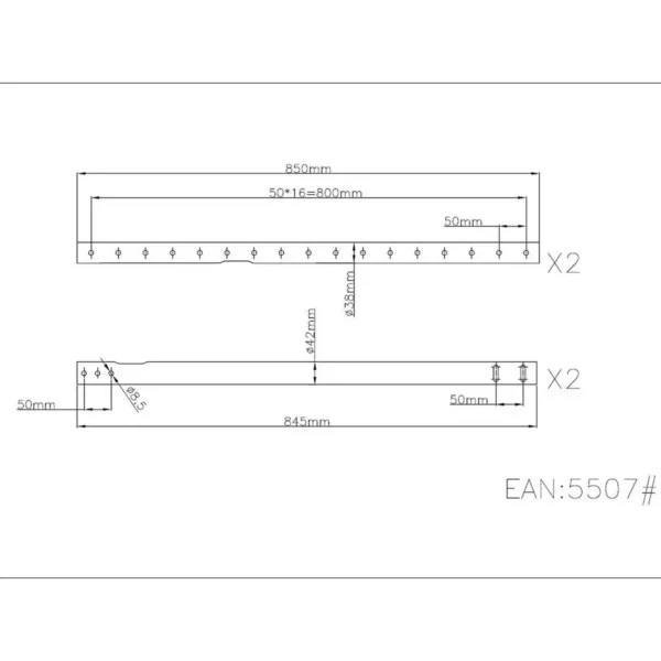 Multibrackets M Extension Pipe Ceilingmount Black 3000mm