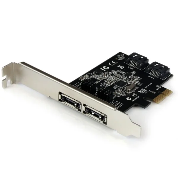 StarTech.com 2 Port PCI Express SATA 6 Gbps eSATA Controller Card – Dual Port PCIe SATA III Card – 2 Int/2 Ext