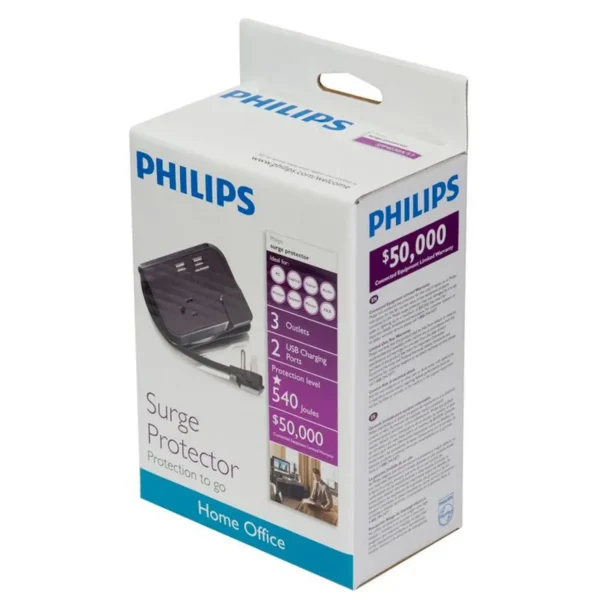 Philips SPP4030A/17 surge protector Black 3 AC outlet(s) 0.254 m