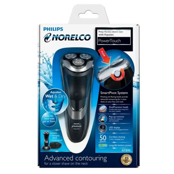 Philips Norelco PowerTouch wet and dry electric razor AT895/41