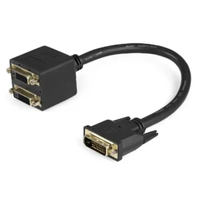 StarTech.com 30cm (1 ft) DVI-D to 2x DVI-D Digital Video Splitter Cable – M/F~1 ft DVI-D to 2x DVI-D Digital Video Splitter Cable – M/F