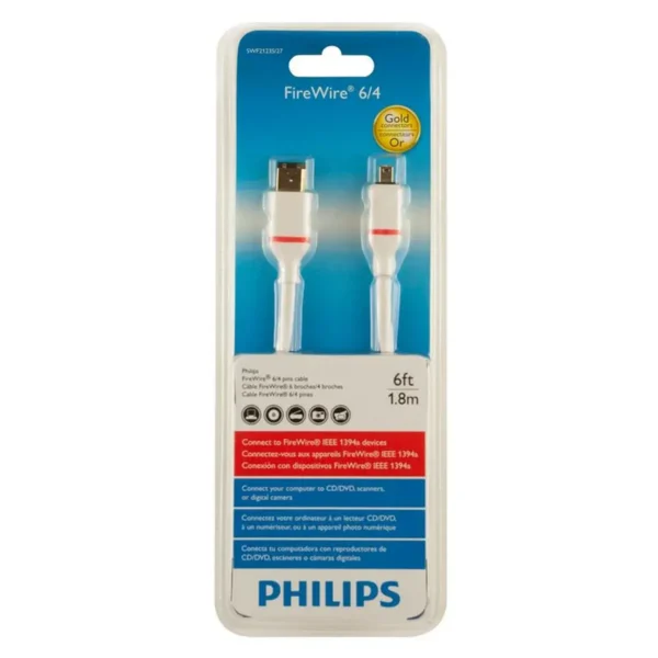 Philips SWF2123S/27 FireWire cable 1.828 m 6-p 4-p White