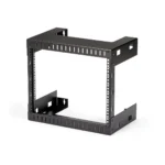 StarTech.com 8U 19″ Wall Mount Network Rack – 12″ Deep 2 Post Open Frame Server Room Rack for Data/AV/IT/Computer Equipment/Patch Panel with Cage Nuts & Screws 135lb Capacity, Black (RK812WALLO)