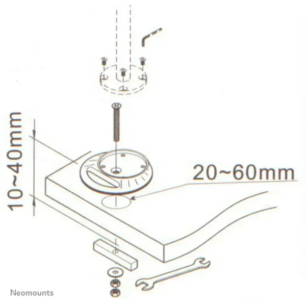 Neomounts FPMA-D9GROMMET Desk grommet mount