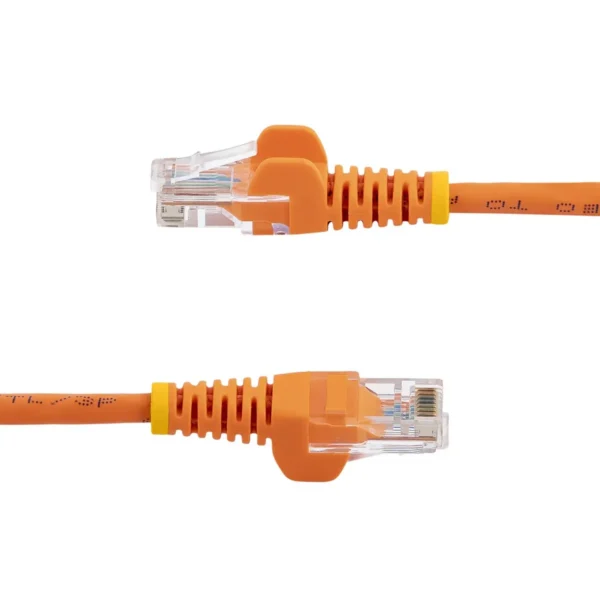 StarTech.com Cat5e Patch Cable with Snagless RJ45 Connectors – 3 ft, Orange