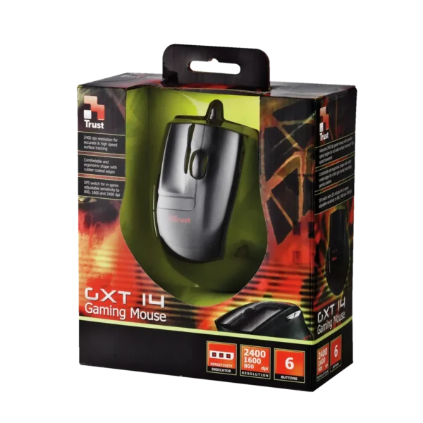 Trust GXT14 Gaming mouse USB Type-A Optical 800 DPI