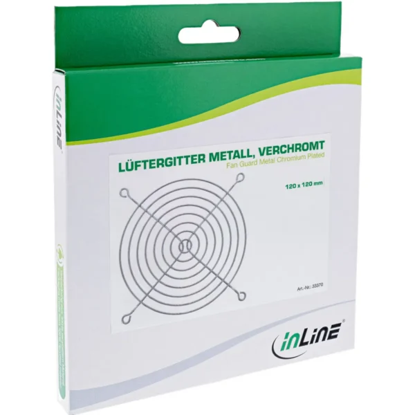 InLine Fan Guard Metal Chromium Plated, 120x120mm
