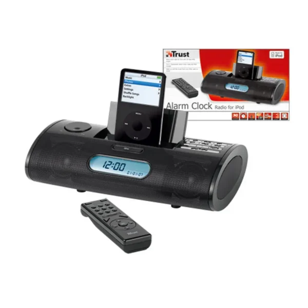 Trust Alarm Clock Radio for iPod SP-2993Bi 2.0 channels 30 W Black