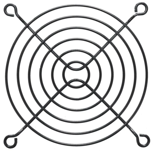 InLine Fan Grill Metal, black, 92x92mm