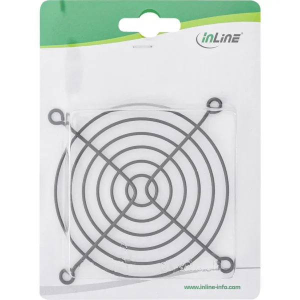 InLine Fan Grill Metal, black, 92x92mm