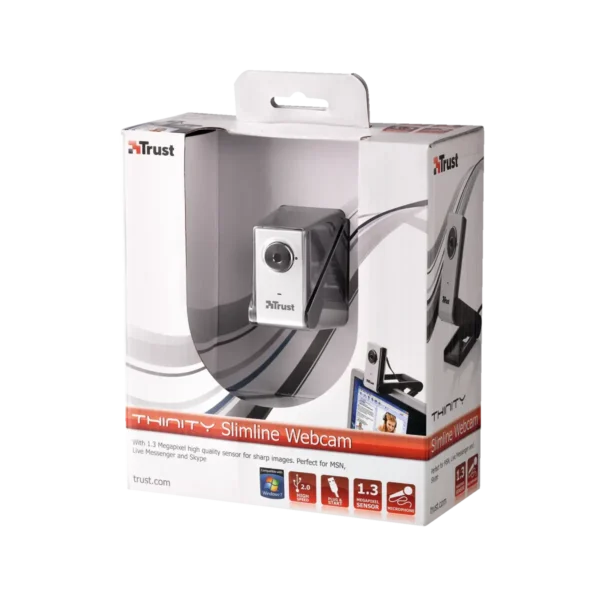 Trust SlimLine Pro webcam 1.3 MP 1280 x 1024 pixels USB 2.0 Black, Silver