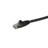 StarTech.com 7ft CAT6 Ethernet Cable – Black CAT 6 Gigabit Ethernet Wire -650MHz 100W PoE RJ45 UTP Network/Patch Cord Snagless w/Strain Relief Fluke Tested/Wiring is UL Certified/TIA